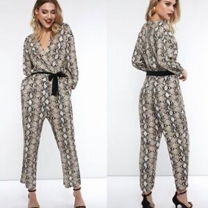 Zara Jumpsuit Snake Print Size M